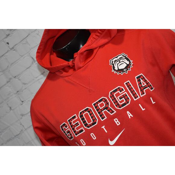 Nike UGA Hoodie Mens Size Medium University Georgia Bulldogs Bulldogs Dawgs Red - Picture 2 of 7